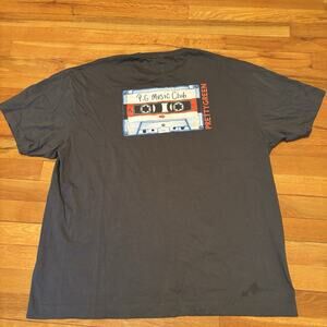 Pretty Green Cassette Backprint T-Shirt Grey XL Top Music Festival UK Band PG